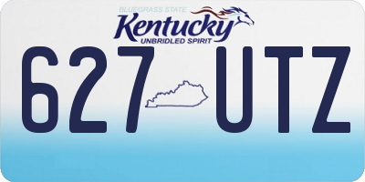 KY license plate 627UTZ