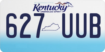 KY license plate 627UUB