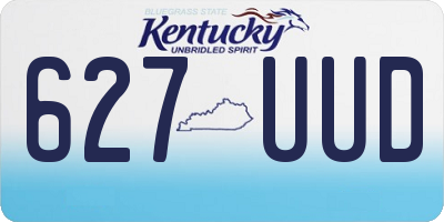 KY license plate 627UUD