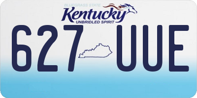 KY license plate 627UUE