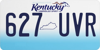 KY license plate 627UVR