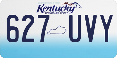 KY license plate 627UVY