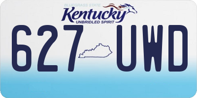 KY license plate 627UWD