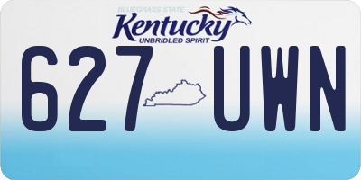 KY license plate 627UWN