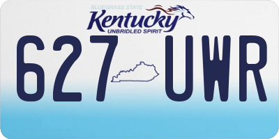 KY license plate 627UWR
