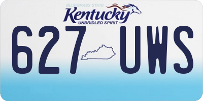 KY license plate 627UWS