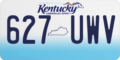 KY license plate 627UWV