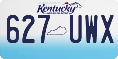 KY license plate 627UWX