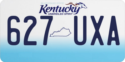 KY license plate 627UXA