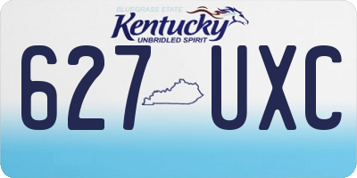 KY license plate 627UXC