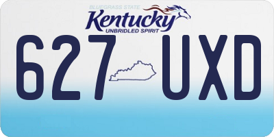 KY license plate 627UXD