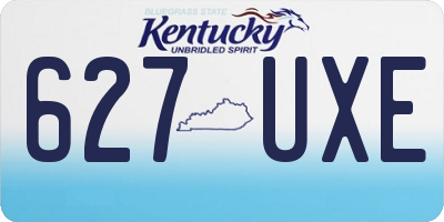 KY license plate 627UXE