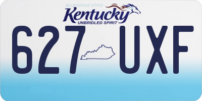 KY license plate 627UXF