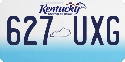 KY license plate 627UXG