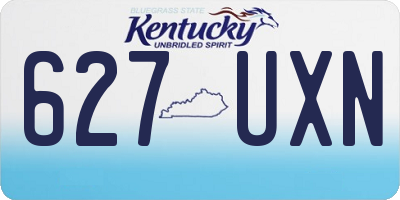 KY license plate 627UXN