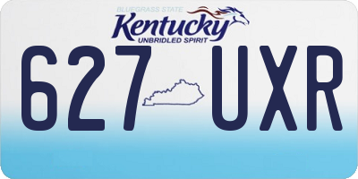 KY license plate 627UXR