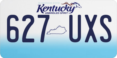 KY license plate 627UXS