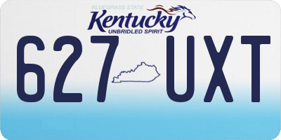 KY license plate 627UXT