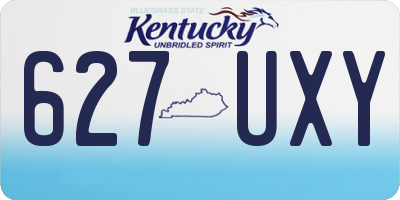 KY license plate 627UXY