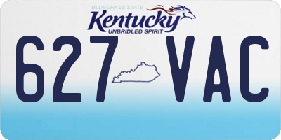 KY license plate 627VAC