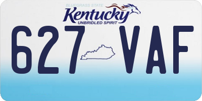 KY license plate 627VAF