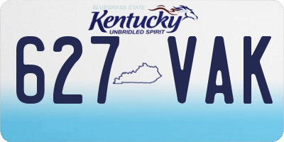 KY license plate 627VAK