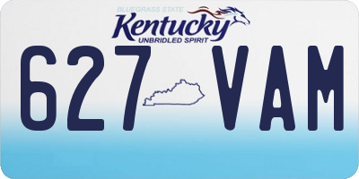 KY license plate 627VAM