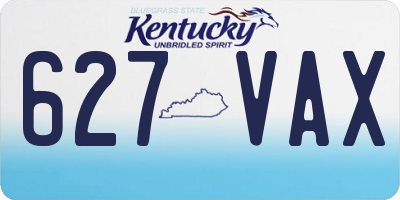 KY license plate 627VAX