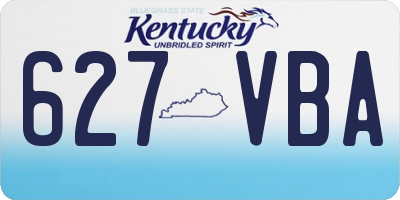 KY license plate 627VBA