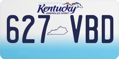 KY license plate 627VBD