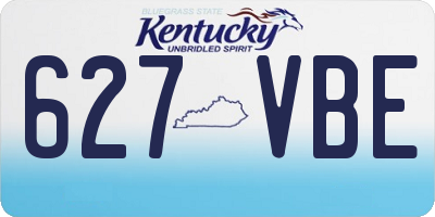 KY license plate 627VBE
