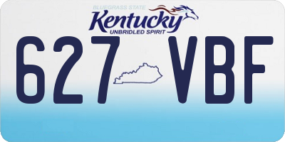 KY license plate 627VBF