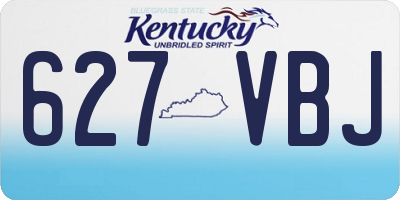 KY license plate 627VBJ