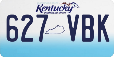 KY license plate 627VBK