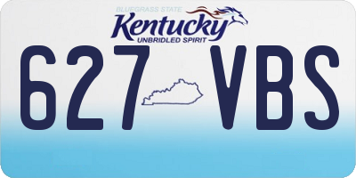 KY license plate 627VBS