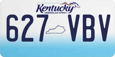 KY license plate 627VBV
