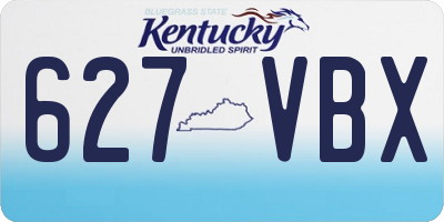 KY license plate 627VBX