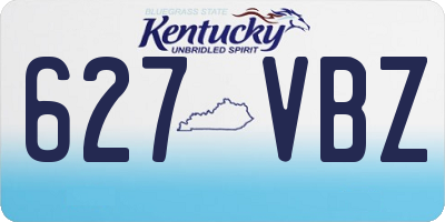 KY license plate 627VBZ