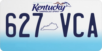 KY license plate 627VCA