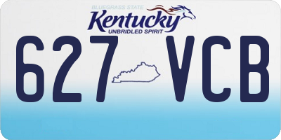 KY license plate 627VCB