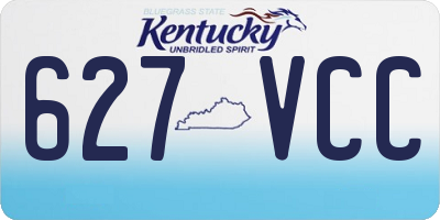 KY license plate 627VCC