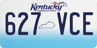 KY license plate 627VCE