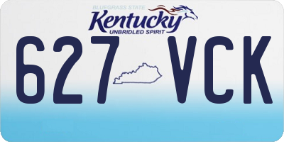 KY license plate 627VCK