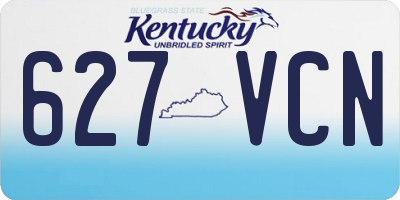 KY license plate 627VCN
