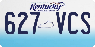 KY license plate 627VCS