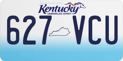 KY license plate 627VCU