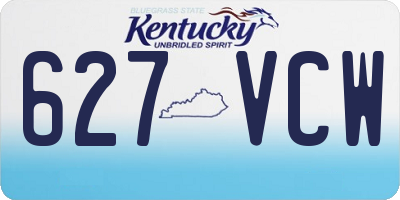 KY license plate 627VCW