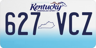 KY license plate 627VCZ