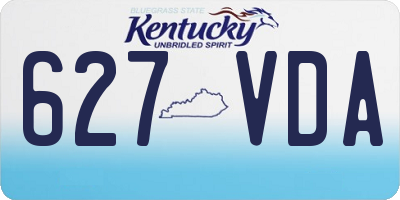 KY license plate 627VDA