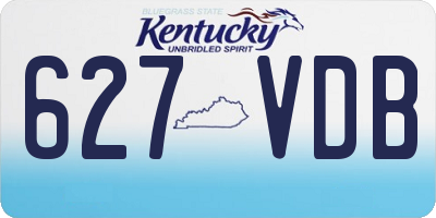 KY license plate 627VDB